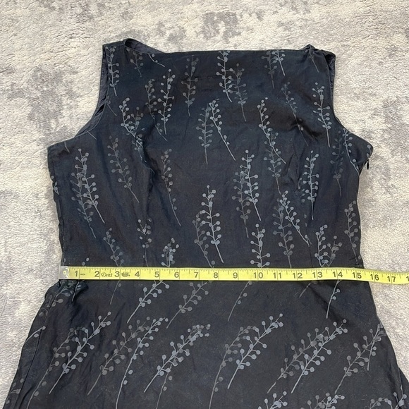 Moschino Cheap and Chic Floral Garden Sleeveless Mini Dress Black Boatneck Sz 12 - Picture 7 of 12